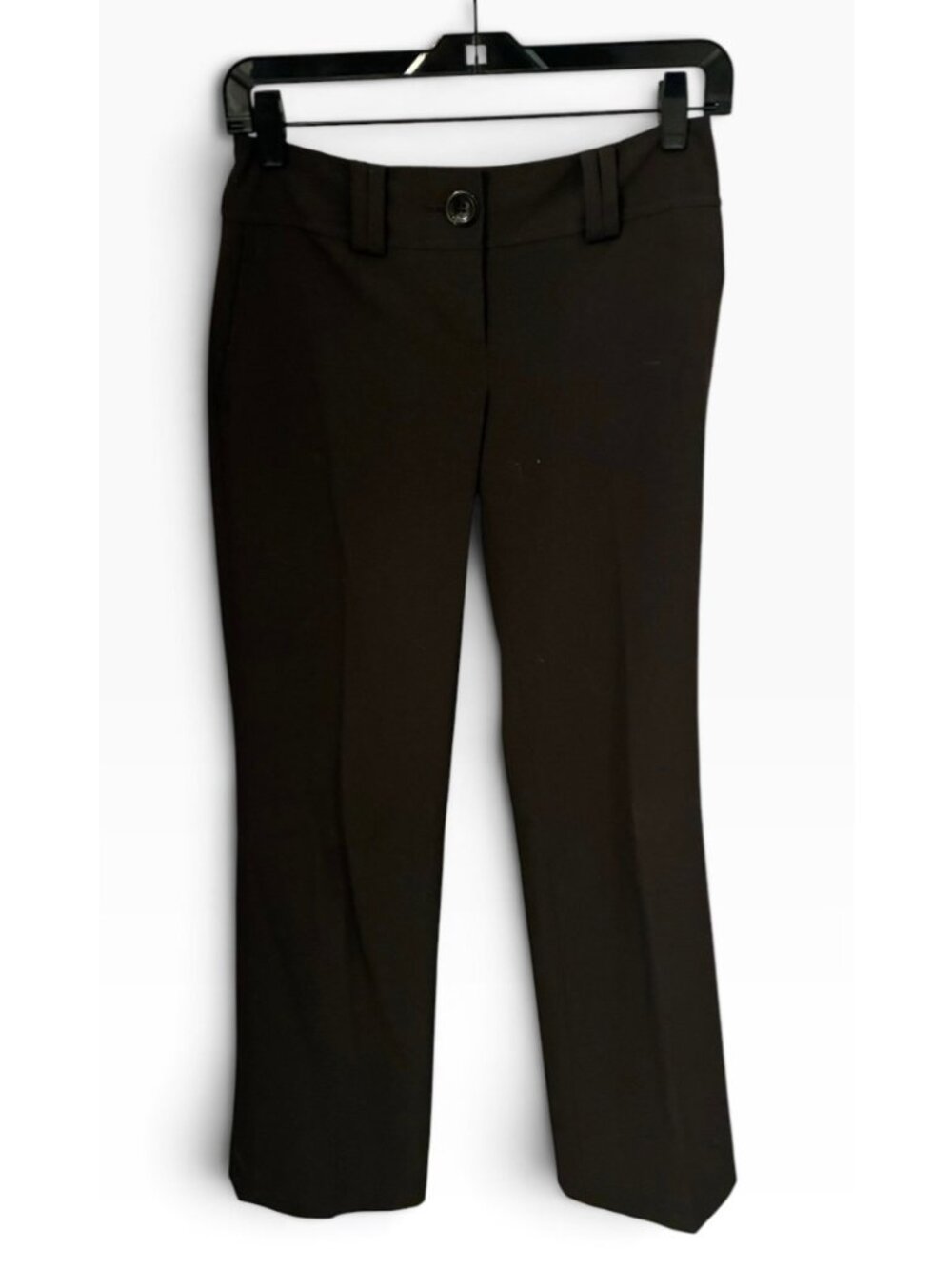 ANN TAYLOR Petites Dark Brown Tweed Low-Rise Straight Leg Dress Pants Size 00P